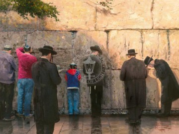 solomons wall jerusalem Painting - The Wailing Wall Jerusalem Thomas Kinkade